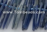 CTD3595 Top drilled 2*15mm - 5*40mm sticks blue kyanite beads