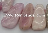 CTD3598 Top drilled 10*22mm - 15*45mm freeform kunzite gemstone beads