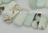 CTD3599 Top drilled 8*15mm - 10*30mm sticks natural larimar beads