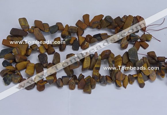 CTD3616 Top drilled 10*14mm - 13*18mm nuggets yellow tiger eye beads