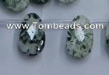 CTD3618 Top drilled 13*22mm briolette moss agate gemstone beads