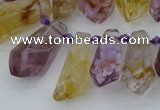 CTD3623 Top drilled 9*18mm - 16*30mm faceted nuggets ametrine beads