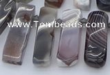 CTD3641 Top drilled 8*20mm - 10*35mm sticks botswana agate beads