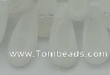 CTD3645 Top drilled 10*20mm - 15*45mm freeform matte white crystal beads