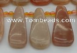 CTD3649 Top drilled 10*20mm - 15*45mm freeform moonstone beads