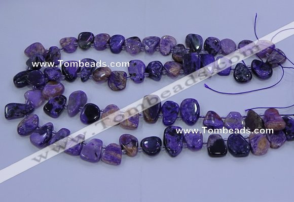 CTD3652 Top drilled 10*14mm - 15*20mm freeform charoite beads