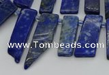 CTD3654 Top drilled 6*15mm - 10*25mm sticks lapis lazuli beads