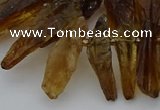 CTD3668 Top drilled 6*11mm - 11*35mm sticks quartz beads