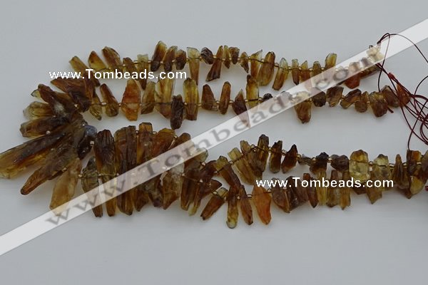 CTD3668 Top drilled 6*11mm - 11*35mm sticks quartz beads