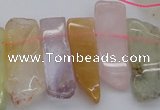 CTD367 Top drilled 10*25mm - 10*45mm wand multicolor quartz beads