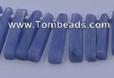 CTD3694 Top drilled 6*15mm - 8*35mm sticks blue angel skin gemstone beads