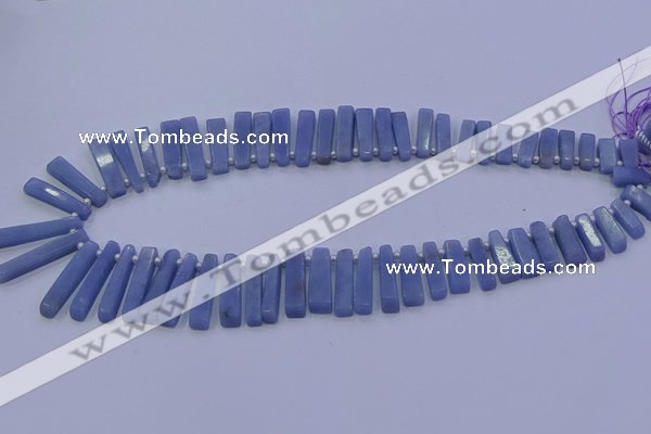 CTD3694 Top drilled 6*15mm - 8*35mm sticks blue angel skin gemstone beads