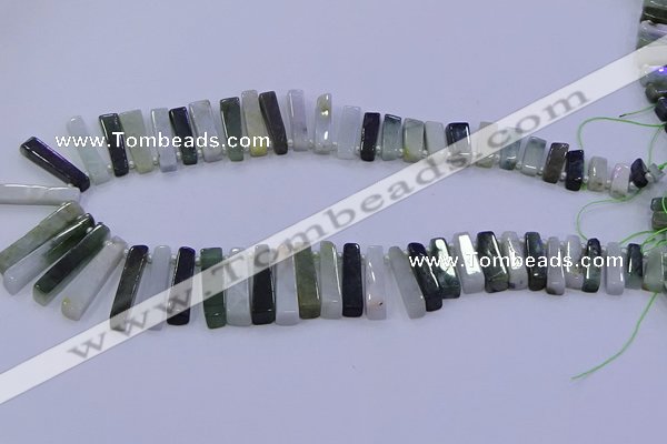 CTD3695 Top drilled 6*15mm - 8*35mm sticks jade beads wholesale