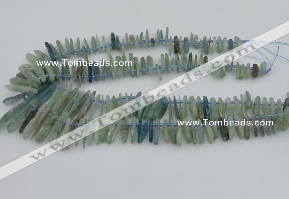 CTD3696 Top drilled 6*15mm - 8*40mm sticks kyanite beads