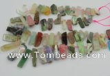 CTD3698 Top drilled 10*20mm - 12*40mm sticks mixed gemstone beads