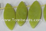 CTD37 Top drilled 10*35mm – 15*45mm marquise Korean jade beads