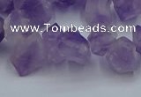 CTD3705 Top drilled 5*8mm - 15*20mm faceted nuggets amethyst beads