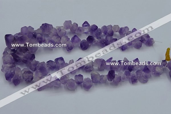 CTD3705 Top drilled 5*8mm - 15*20mm faceted nuggets amethyst beads