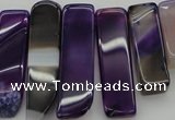 CTD372 Top drilled 10*20mm - 12*55mm wand purple agate beads