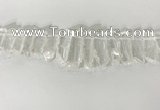 CTD3720 Top drilled 8*20mm - 10*50mm sticks white crystal beads