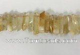 CTD3724 Top drilled 8*20mm - 10*50mm sticks citrine gemstone beads