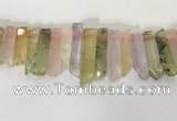 CTD3728 Top drilled 8*20mm - 10*50mm sticks mixed quartz beads