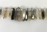 CTD3731 Top drilled 8*20mm - 10*50mm sticks agate gemstone beads