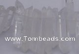 CTD375 Top drilled 6*25mm - 8*35mm sticks white crystal beads