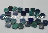 CTD378 Top drilled 18*25mm - 22*30mm freeform chrysocolla beads