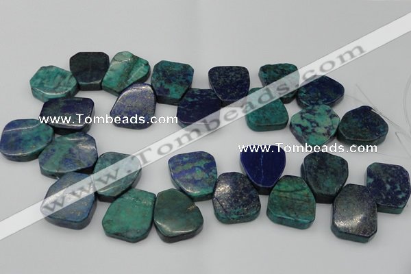 CTD378 Top drilled 18*25mm - 22*30mm freeform chrysocolla beads