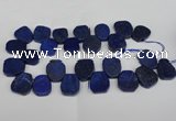 CTD380 Top drilled 18*25mm - 22*30mm freeform lapis lzuli beads