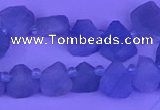 CTD3851 Top drilled 8*10mm - 10*12mm freeform aquamarine beads