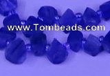 CTD3856 Top drilled 8*10mm - 10*12mm freeform blue kyanite beads