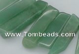 CTD386 Top drilled 10*20mm - 12*50mm wand green aventurine beads