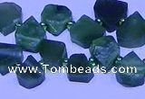 CTD3860 Top drilled 8*8mm - 10*12mm freeform Canadian jade beads