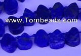 CTD3862 Top drilled 8*10mm - 10*12mm freeform lapis lazuli beads