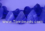 CTD3870 Top drilled 10*13mm - 12*16mm freeform blue kyanite beads