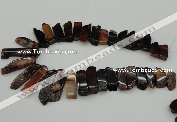 CTD388 Top drilled 10*20mm - 12*55mm wand agate gemstone beads