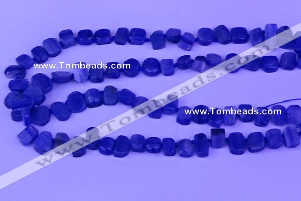 CTD3885 Top drilled 8*10mm - 10*14mm freeform blue kyanite beads