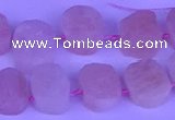 CTD3891 Top drilled 12*16mm - 13*17mm freeform morganite beads