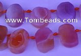 CTD3893 Top drilled 12*16mm - 13*18mm freeform red Botswana agate beads