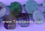 CTD3895 Top drilled 12*16mm - 13*18mm freeform Australia chrysoprase beads