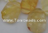 CTD391 Top drilled 20*25mm - 22*30mm freeform citrine beads