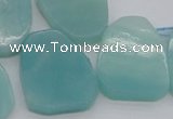 CTD392 Top drilled 20*25mm - 22*28mm freeform amazonite beads