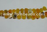 CTD4002 Top drilled 14*22mm - 22*42mm freeform agate gemstone beads