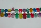 CTD4009 Top drilled 14*22mm - 22*42mm freeform agate gemstone beads