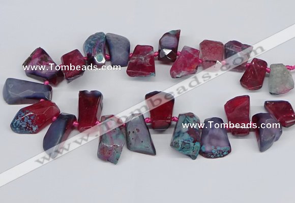 CTD4012 Top drilled 18*25mm - 25*35mm freeform agate beads