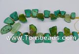 CTD4016 Top drilled 18*25mm - 25*35mm freeform agate beads