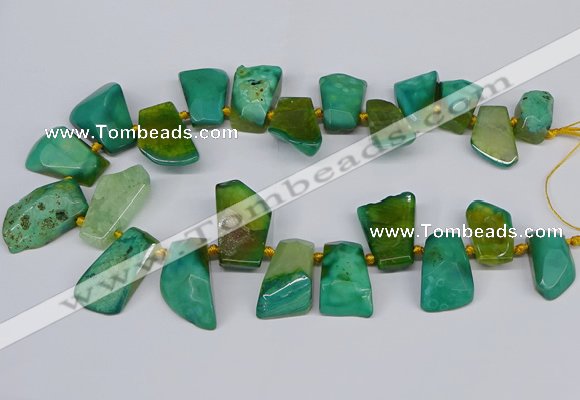 CTD4016 Top drilled 18*25mm - 25*35mm freeform agate beads