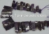 CTD406 Top drilled 10*25mm - 15*50mm sticks amethyst beads